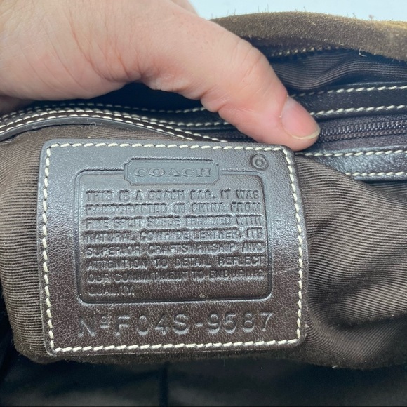 Coach 2004 suede patchwork hobo F04s-9587 - Picture 6 of 13